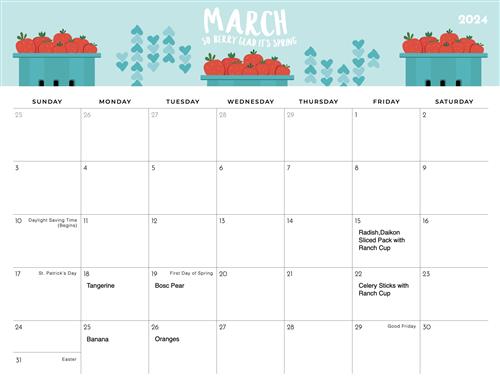 March Fruit and Veg Calendar